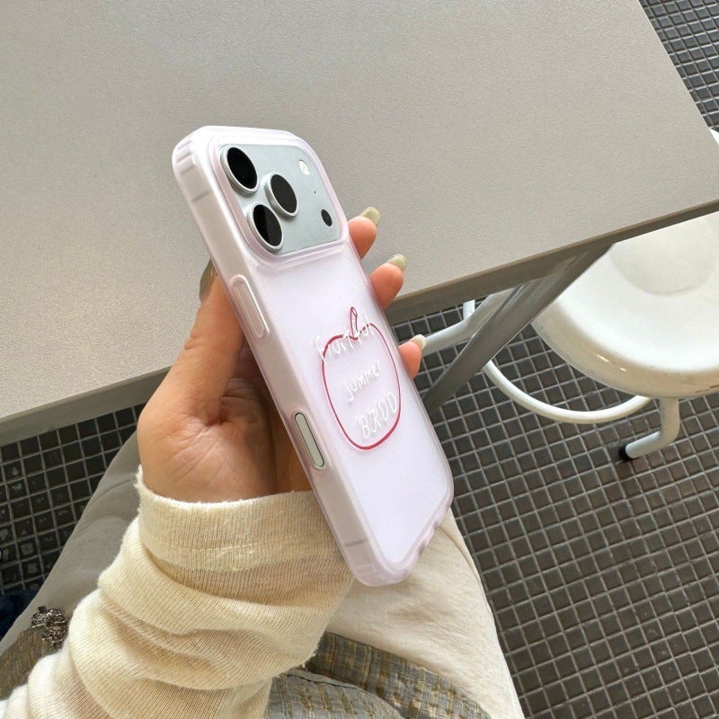 Summer Semi-Transparent Skin-Feel Pink Blue and Yellow Fruit Apple 17Promax Mobile Phone Case Suitable for 16Promax Protective Case 15 - Image 5
