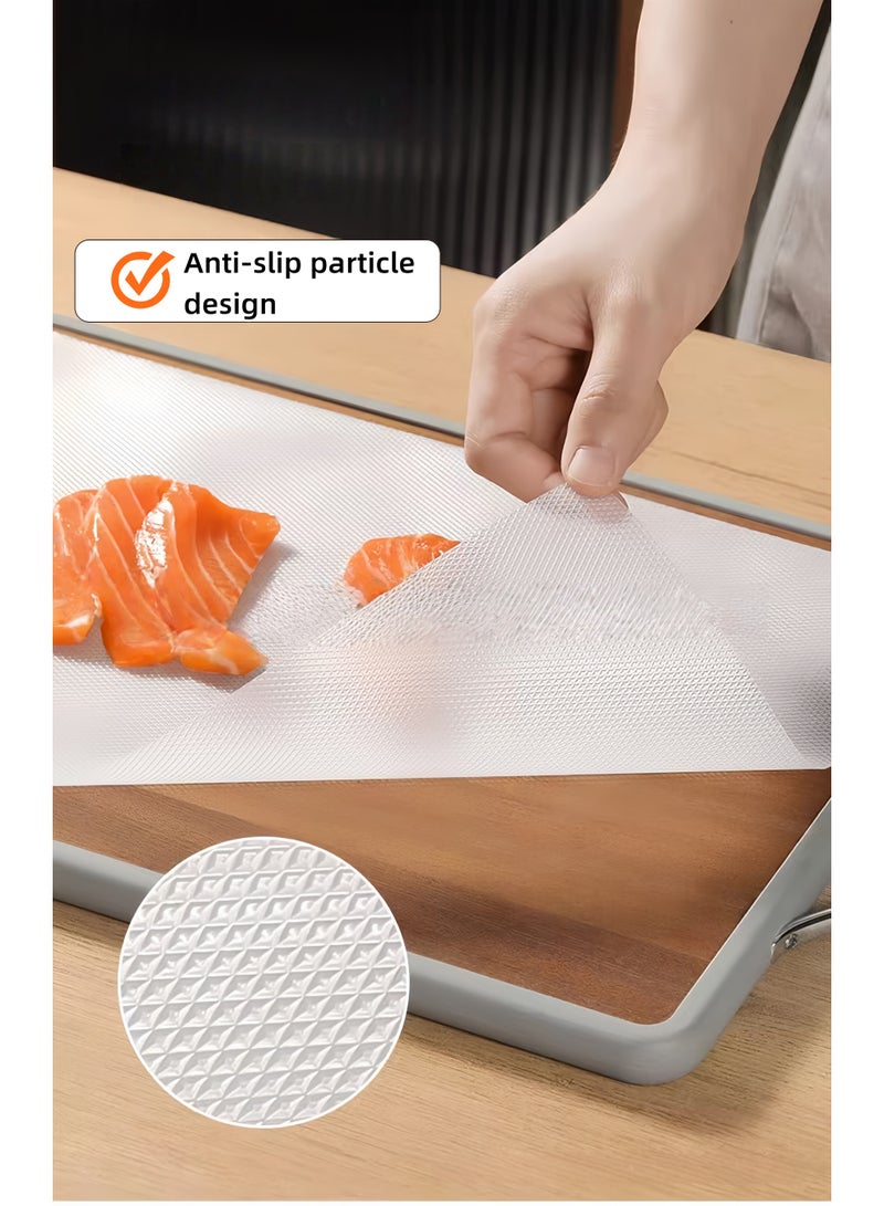 2 Roll Disposable Plastic Cutting Board, Disposable Cutting Mat, Non-Slip Disposable Cutting Boards Roll Paper for Kitchen Meat fruits vegetables Outdoor Camping Rv Traveling  - Image 4