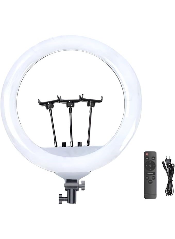 PLOKAMA ضوء حلقة LED ناعم Live-R56 مع حامل ثلاثي القوائم وحامل هاتف - ضوء حلقة قابل للتعتيم بحجم 10 بوصات للبث المباشر، المكياج، يوتيوب، زووم، تيك توك - 3 أوضاع إضاءة، 10 مستويات سطوع، يعمل بالطاقة عبر USB - Image 2