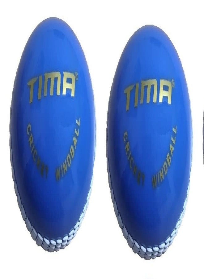 TIMA Synthetic Cricket Ball Poly Hard Cricket Balls - Indoor & Outdoor Training Cricket Ball for Coaching Practice (Blue Pack of 2) - Image 2