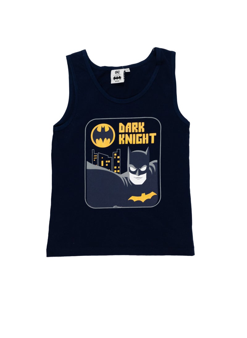 Batman - Batman Sleeveless T-shirt and Shorts Set for Kids, Black - Image 1