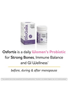 BioGaia Osfortis Women’S Probiotic For Strong Bones Immune Balance & Gi Wellness Contains L. Reuteri 6475 60 Capsules 1 Pack  - Image 3