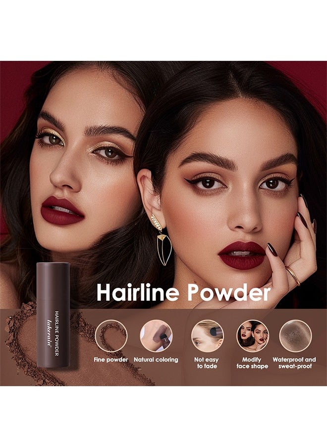lakerain Hairline Powder , Repair Stick, Natural Brown Shade Hairline Powder,Shadow Sponge Pen Waterproof Hair Root Concealer For Thinning Hair Root Touch-Up #02  - Image 4