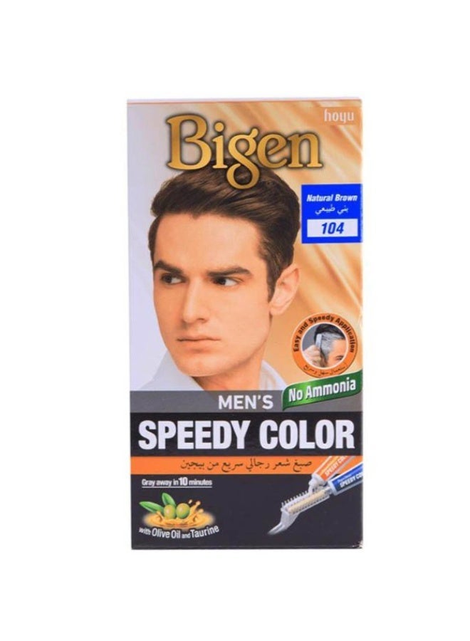 Bigen Hair Dyes for Men Speedy Ammonia Free For Men 104 Natural Brown