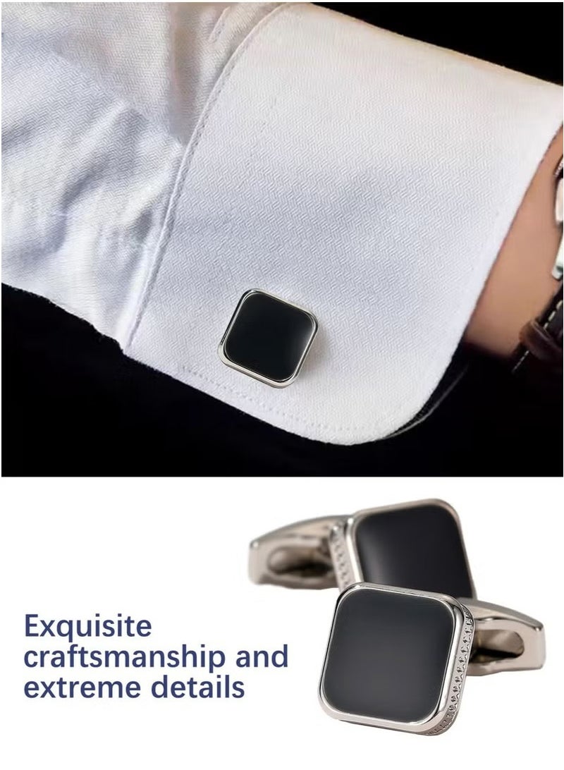 JOGAMS 2 Pairs Men's Cufflinks Shirt Suit Cufflinks with Classic Calm and Unique Design are Suitable for Formal occasions and Daily Mens Accessories with Cufflink Box - Image 4