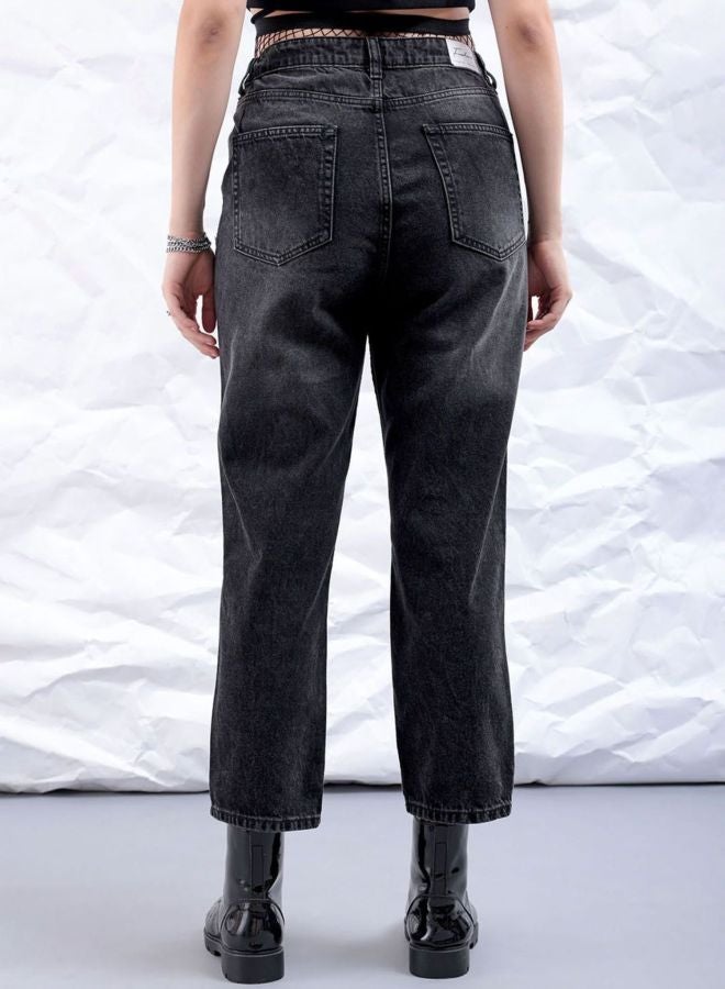 Freehand Women Straight Fit Solid High Rise Jeans - Image 3