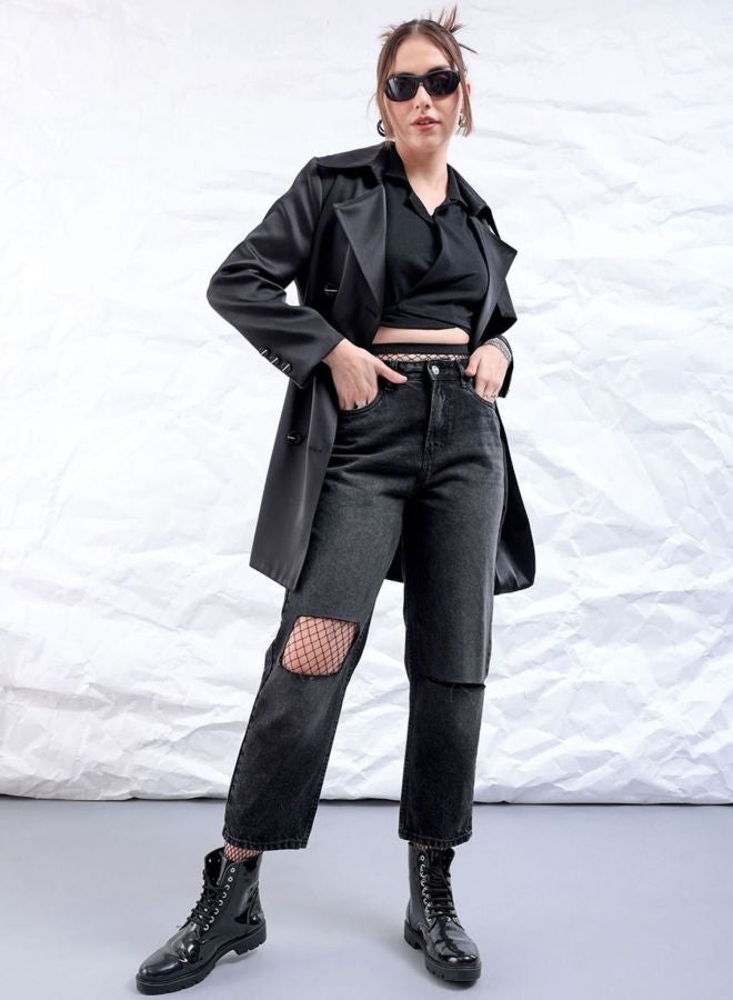 Freehand Women Straight Fit Solid High Rise Jeans - Image 5