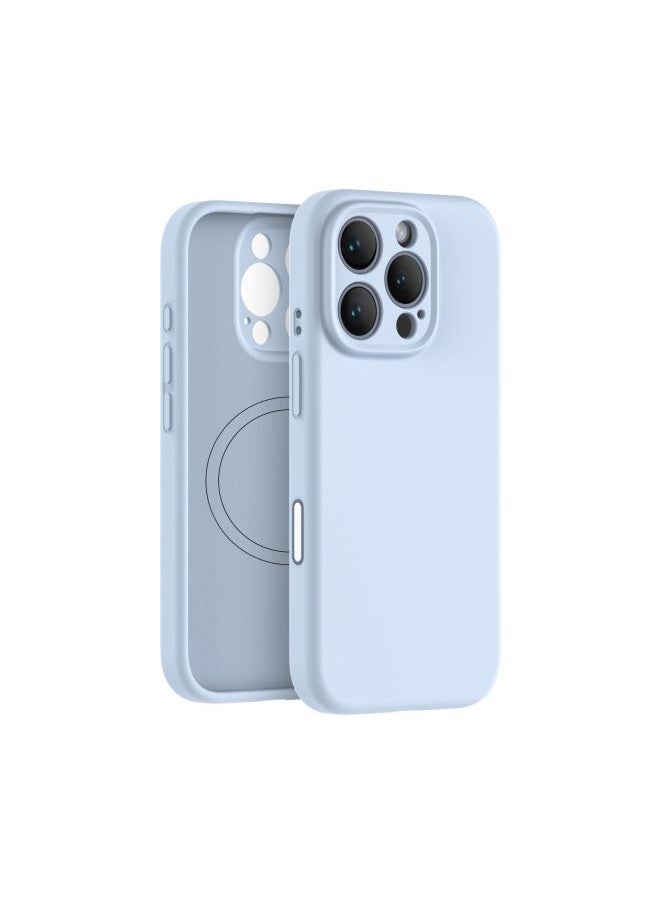 Suitable For IPhone16Pro Liquid Silicone Magnetic Suction Mobile Phone Case Smart Sensor Camera Button Mobile Phone Protective Case-Color:Yunqing-Applicable Models:iPhone16 Pro Max  - Image 1