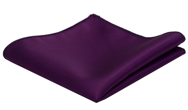 GUSLESON Solid Purple Wedding Ties For Men Neckties and Pocket Square Cufflinks Sets(IN0789-04) - Image 3