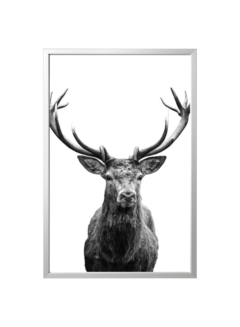IKEA FRAKTA Picture with frame - Horns/aluminium-colour - 78x118 cm - Image 1