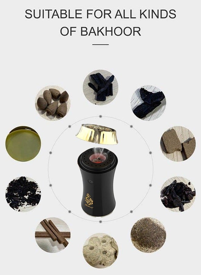 بخون مبخرة كهربائية V2 قابلة لإعادة الشحن للسيارة والمنزل بمنفذ USB Type-C أسود - Image 3