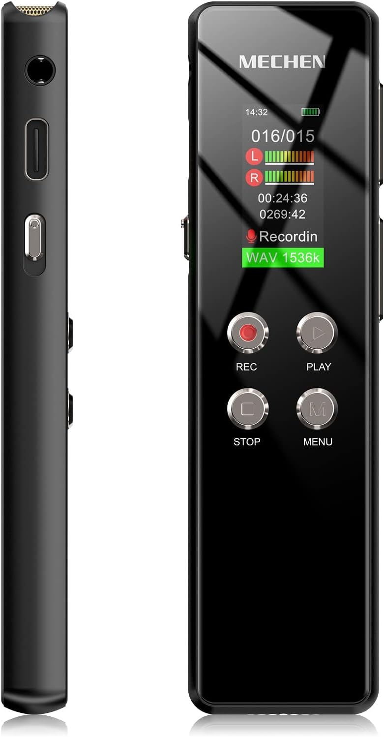 MECHEN 64GB Digital Voice Recorder with Playback and Voice Activation - Image 1