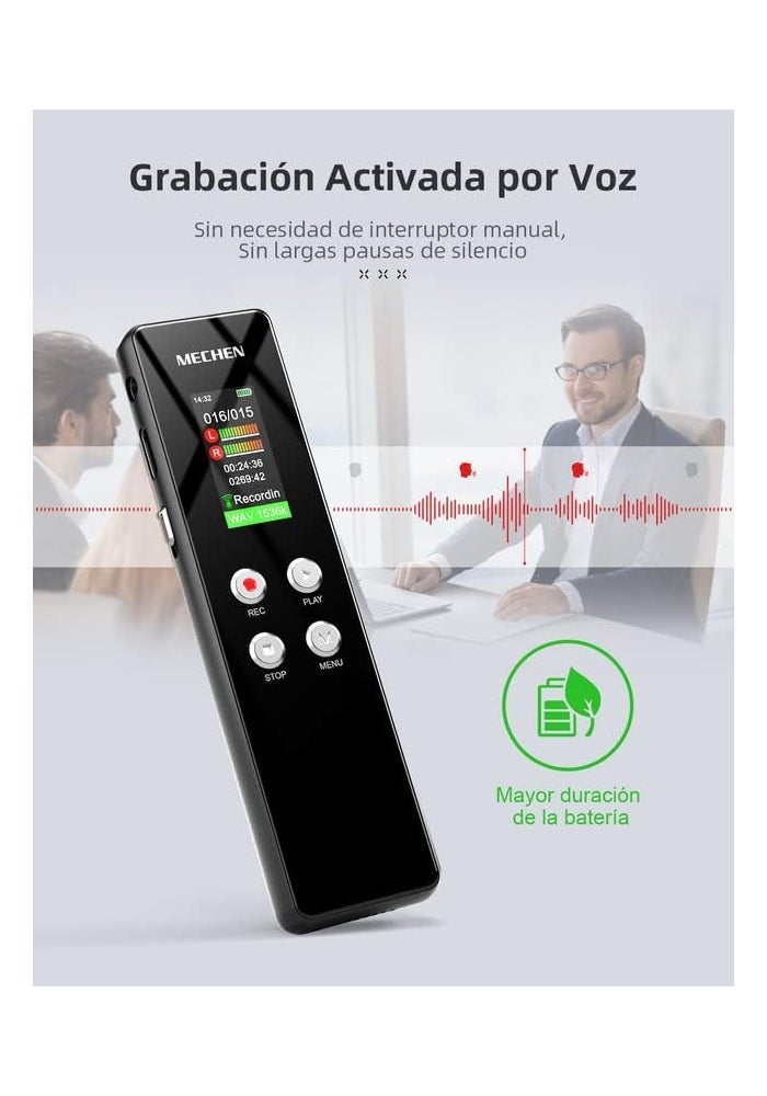 MECHEN 64GB Digital Voice Recorder with Playback and Voice Activation - Image 4