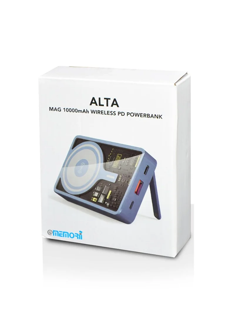 Memorii ALTA - @memorii 10000mAh Magnetic 15W Wireless Powerbank - Blue