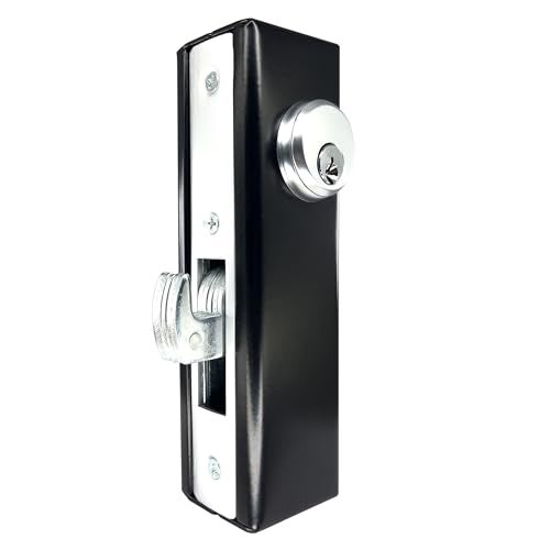 Sidco Supply Sliding Gate Lock - Hook Bolt Mortise Lock - Weldable Steel Hook Lock for Sliding Gate - Double Cylinder 1-1/8" Backset – Metal Gate Lock - Weld On Hook Lock for Rolling Gate Sliding Gate - Image 1