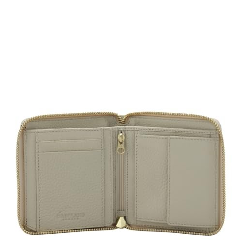 Da Milano Small Leather Wallet for Women – Butter – Genuine Leather Zipper Wallet with Card Slots, Compartments & Pockets - Image 5