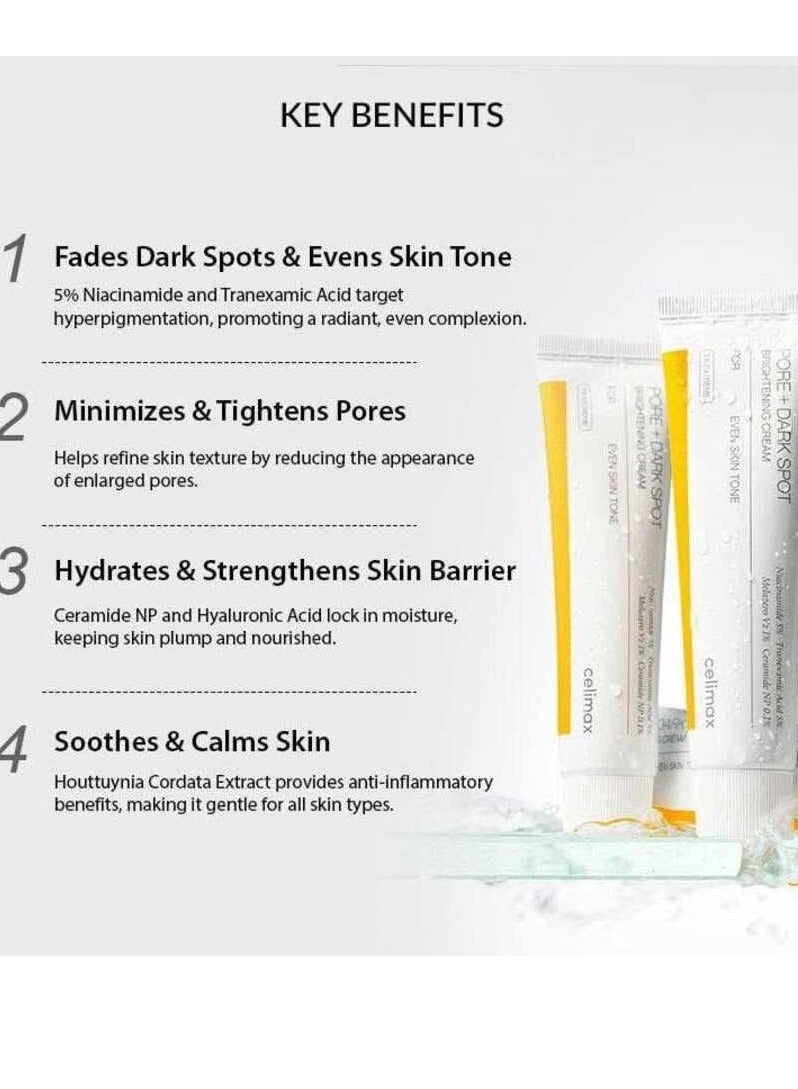 celimax Korean beauty Pore and Dark Spot Brightening Cream 35ml, for dark spots, melasma and hyperpigmentation - Image 5