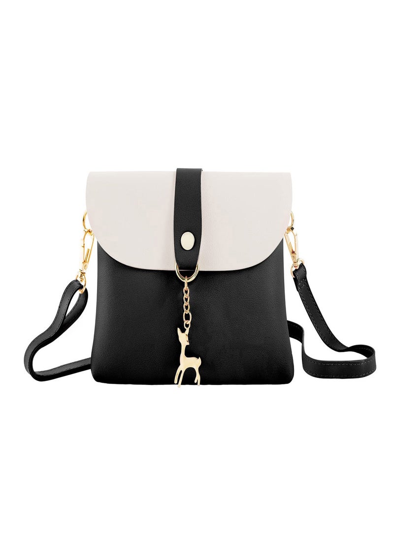 KASTWAVE Small Crossbody Purse With Pendant PU Leather Cross Body Shoulder Bag Phone Purse Handbags for Girls Gifts for Teenage Girls Mini Crossbody Bags Chain Handbag Shoulder Bag - Image 1