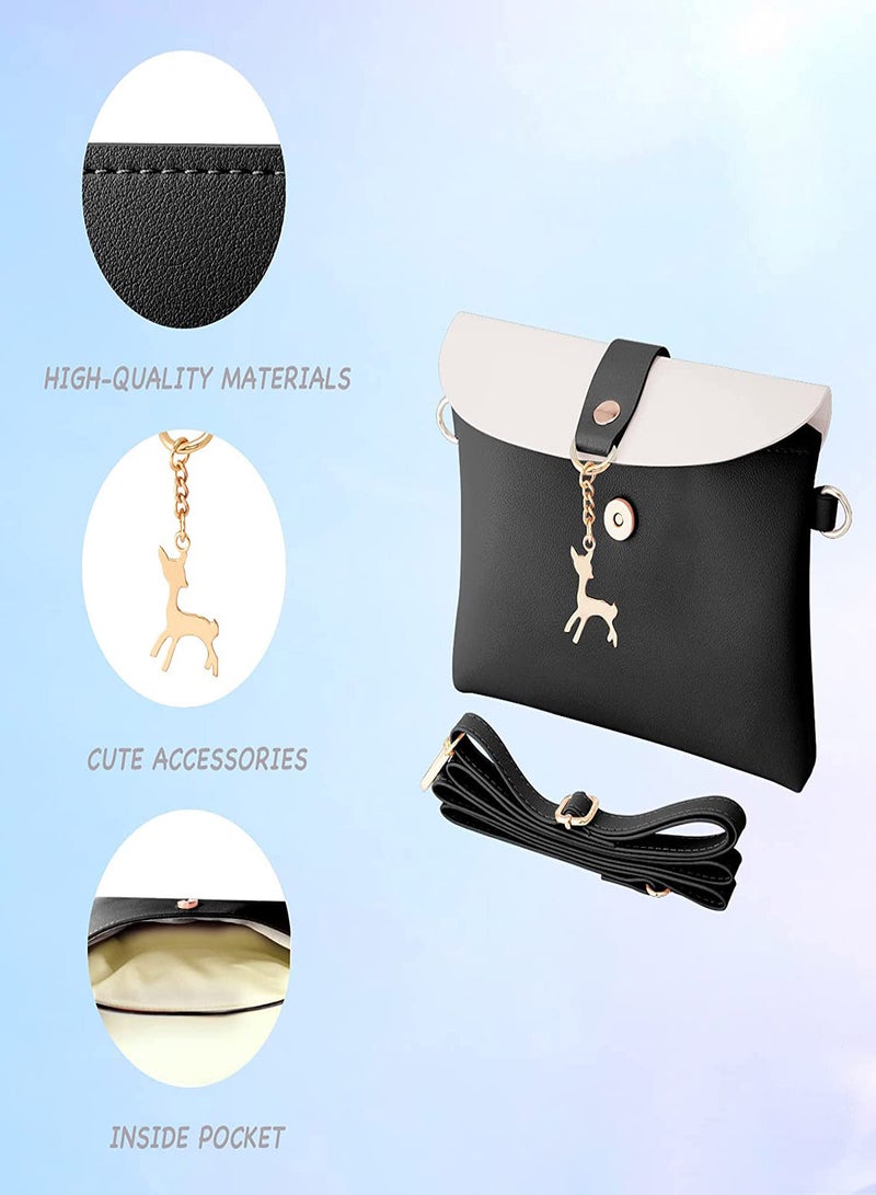 KASTWAVE Small Crossbody Purse With Pendant PU Leather Cross Body Shoulder Bag Phone Purse Handbags for Girls Gifts for Teenage Girls Mini Crossbody Bags Chain Handbag Shoulder Bag - Image 3