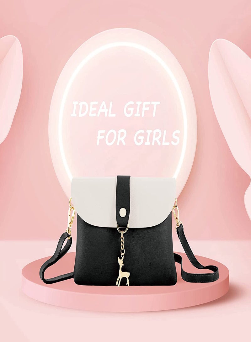 KASTWAVE Small Crossbody Purse With Pendant PU Leather Cross Body Shoulder Bag Phone Purse Handbags for Girls Gifts for Teenage Girls Mini Crossbody Bags Chain Handbag Shoulder Bag - Image 4