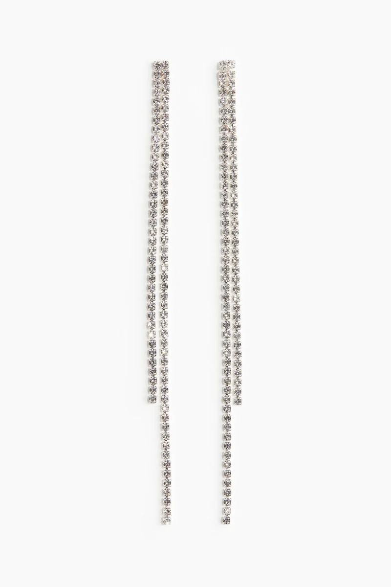 H&M Long Rhinestone Earrings