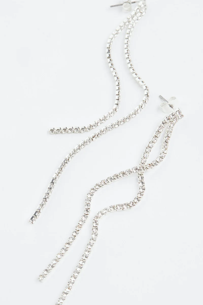H&M Long Rhinestone Earrings