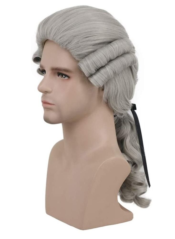 إستيل زي تنكري طويل مجعد للرجل الاستعماري رمادي - Image 1