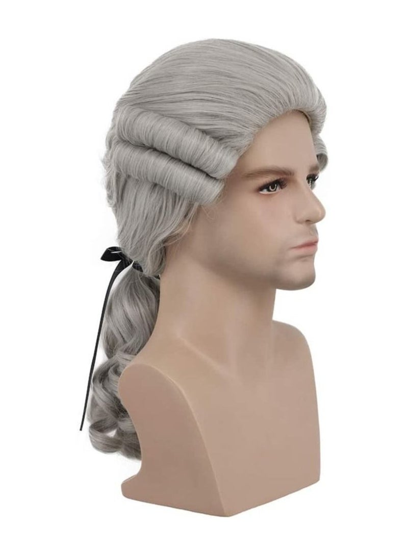 إستيل زي تنكري طويل مجعد للرجل الاستعماري رمادي - Image 3