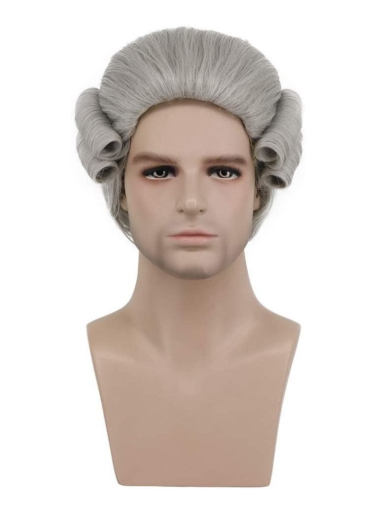 إستيل زي تنكري طويل مجعد للرجل الاستعماري رمادي - Image 2