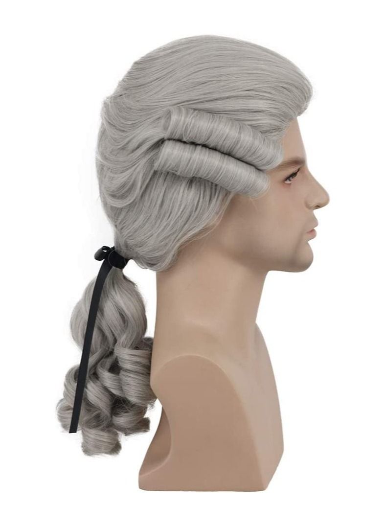 إستيل زي تنكري طويل مجعد للرجل الاستعماري رمادي - Image 4