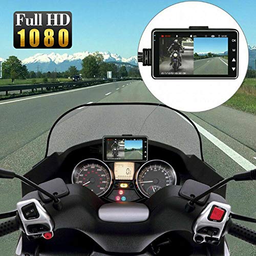 MASO Motorcycle Dash Cam Front and Rear Motorbike Camera Waterproof Dual Video HD 1080p - Image 2