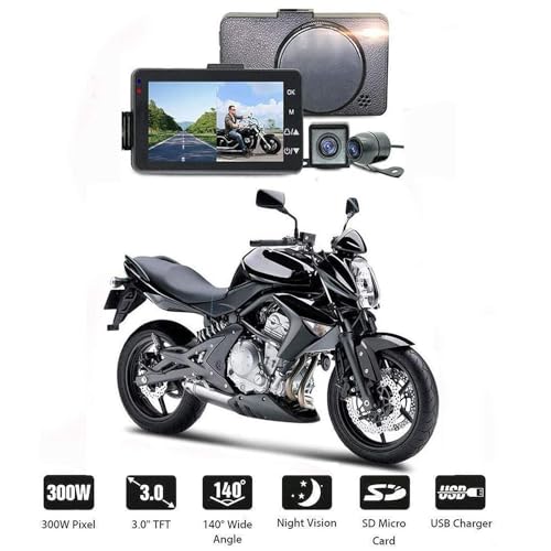 MASO Motorcycle Dash Cam Front and Rear Motorbike Camera Waterproof Dual Video HD 1080p - Image 4