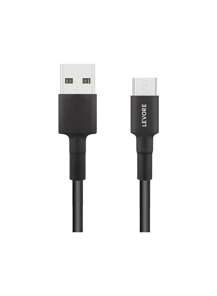 ليفور كابل USB-A إلى Micro USB، طول 1.8 متر، أسود - Image 2
