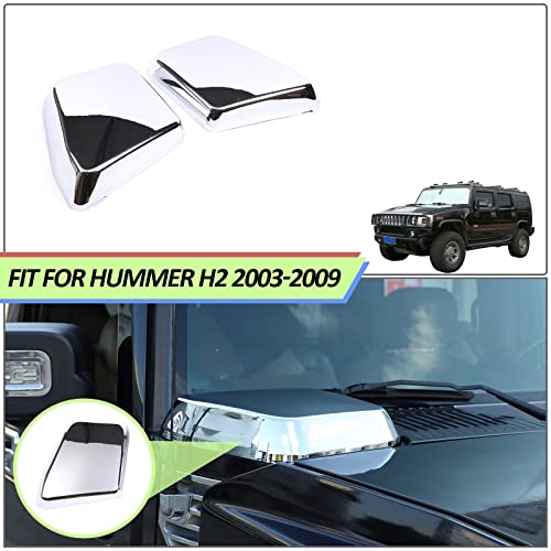 Qiosreui Side Air Intake Hood Vent Cover Bezel for Hummer H2 2003-2009, Car Hood Side Air Intake Vent Cover Molding Bezel, ABS (Sliver) - Image 5