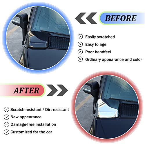 Qiosreui Side Air Intake Hood Vent Cover Bezel for Hummer H2 2003-2009, Car Hood Side Air Intake Vent Cover Molding Bezel, ABS (Sliver) - Image 3