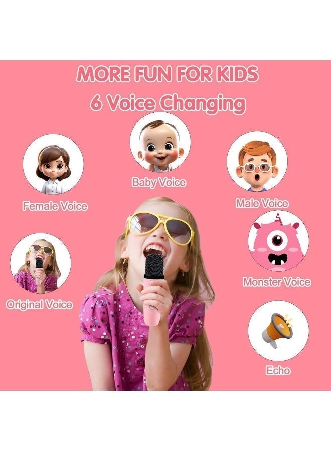 Karaoke Machine – Mini Portable Karaoke System with 1 Wireless Microphone | Fun Singing Experience for Kids & Adults, Perfect for Birthdays & Family Parties, Compact Design with Clear Sound – Pink Edition - Image 4