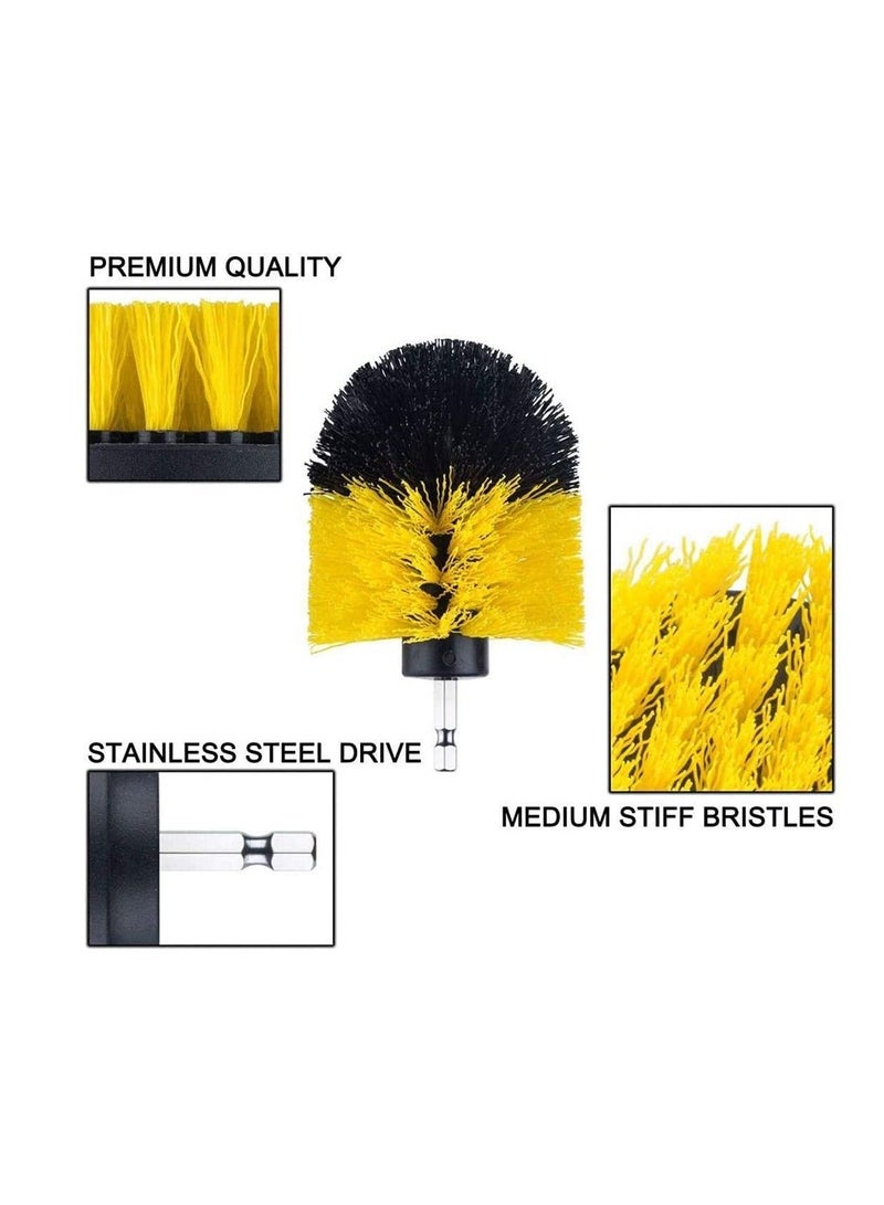 BLOOMING TIME مجموعة فرشاة كهربائية لثلاث قطع لتنظيف إطارات السيارات مع ملحق لتنظيف الأنابيب - Image 5