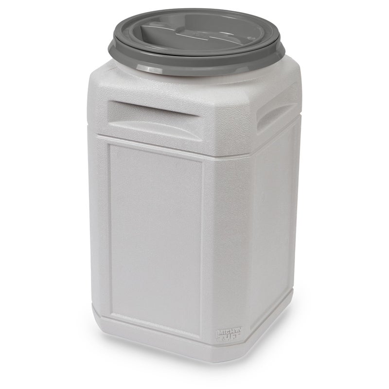 Mighty Tuff Airtight Dog Food Storage Container 13 Gal up to 54 lb Capacity Cat and Dog Food Container with Twist Lid Handles BPAFree Made in USA
