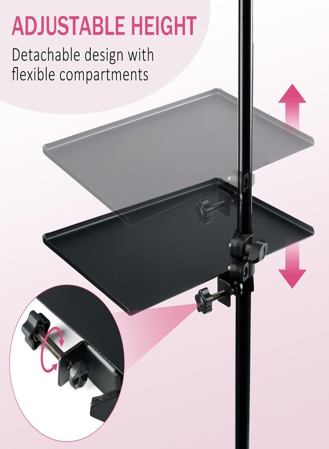 KONOVOLY Metal Lash Tray Holder(10.6” x 6.8"), Adjustable Essential Organizer Stand for Lash Techs, Eyelash Extension Supplies Perfect for Salon or Homes Use (Large) - Image 2