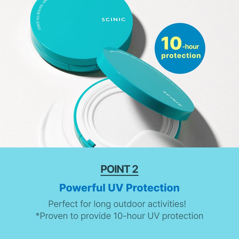 SCINIC Enjoy All Round Airy Sun Cushion EX SPF50+PA++++, 0.88 Fl Oz (Pack of 1) - Image 4