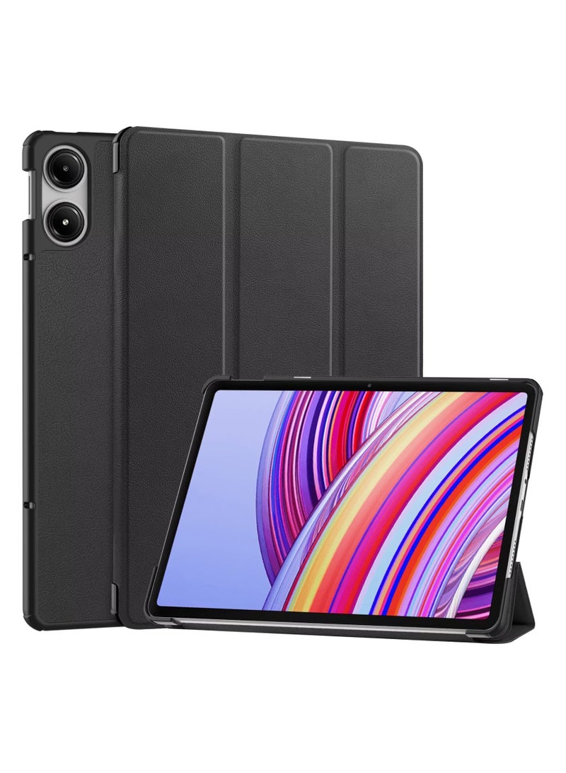 URBBKING Slim Stand Hard Back Shell Smart Cover Case for Redmi Pad Pro 12.1 inch, Auto Wake/Sleep Black - Image 1