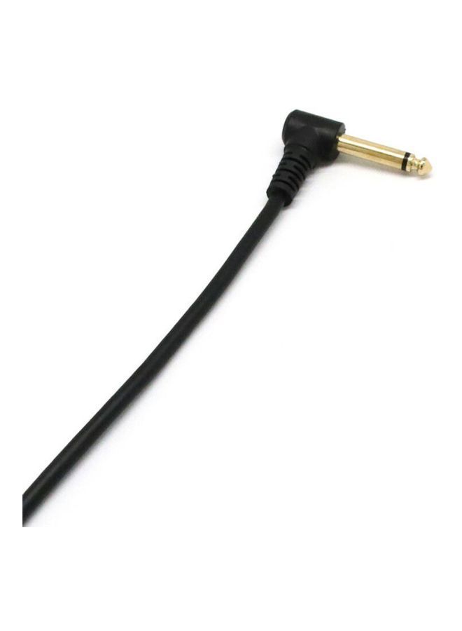 NIBEMINENT 6.35mm Mono Straight To Male TS Right Angle Adapter Cable Black/Gold  - Image 5