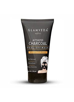Glamveda Charcoal Peel Off Mask Enriched With Argan Oil And Aloe Vera Black 100 G  - Image 1