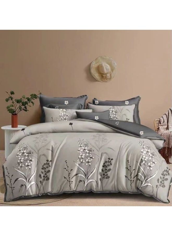 AL RAID Luxury 6-Piece King Bedding Set – Ultra-Soft Microfiber Bed Sheets with Deep Pocket Fitted Sheet, Duvet Cover & 4 Pillowcases – Breathable, Durable & All-Season Comfort 