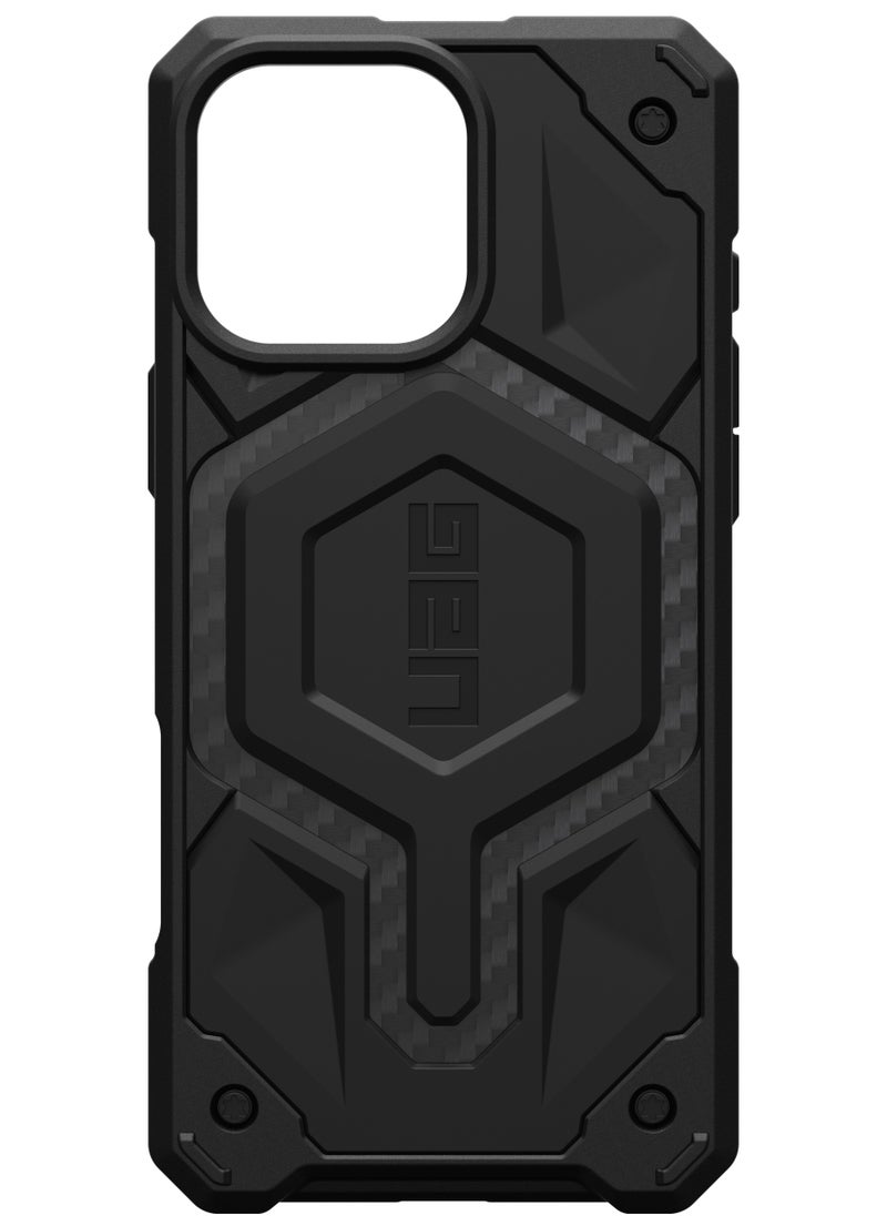 Urban Armor Gear - UAG Monarch for iPhone 16 Pro MAX Case Cover [25 Feet Drop tested]  - Carbon Fiber - Image 1