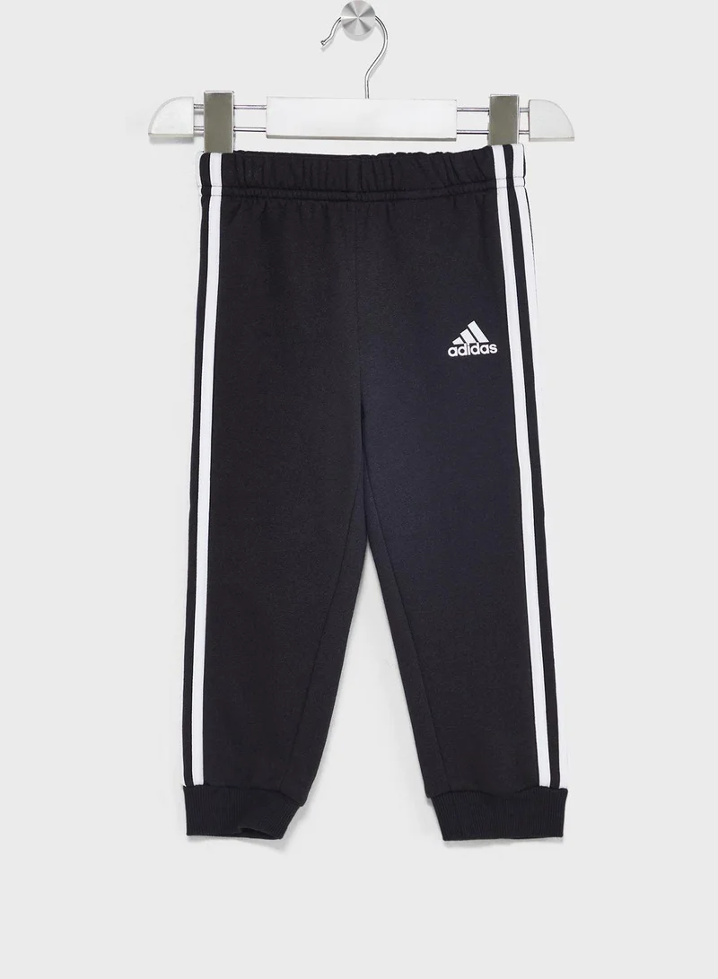adidas بدلات تدريب رياضية سوداء للأطفال حديثي الولادة - أشهر