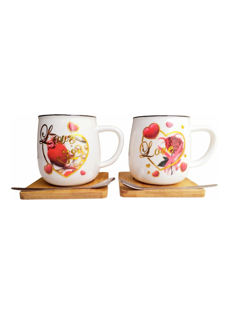 FAM Ceramic Mug With Coaster Pad And Spoon - Image 3
