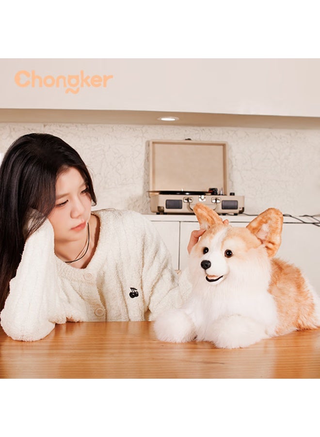 Chongker Faux Dog Plush Toy, Corgi Pillow, Lying Posture Stuffed Animal, Gift For Girlfriend, Children's Birthday Present - Image 3