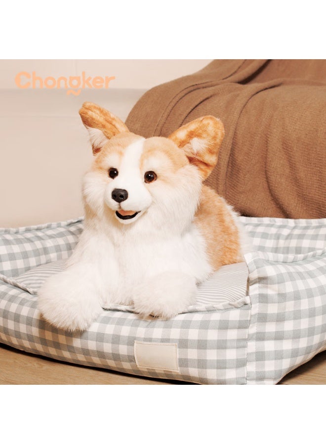 Chongker Faux Dog Plush Toy, Corgi Pillow, Lying Posture Stuffed Animal, Gift For Girlfriend, Children's Birthday Present - Image 2