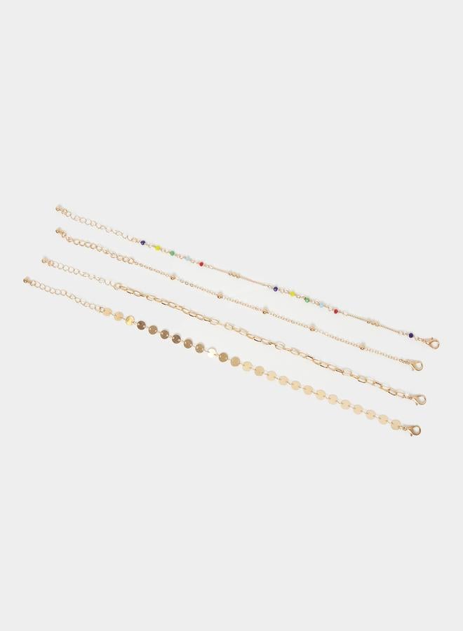 Styli Styli Set of 4 - Link Chain Anklet with Lobster Clasp  - Image 2